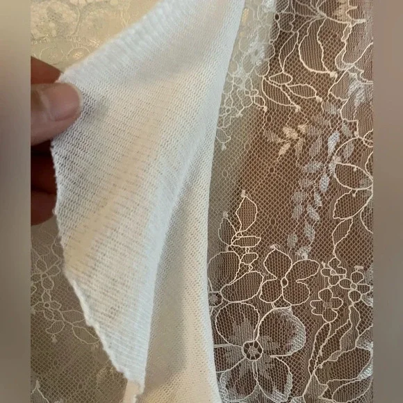 For Love And Lemons Stardust Mini Dress - White Floral Lace - Picture 6 of 14